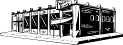 Texas House of Rock building exterior illustration. May link to homepage.