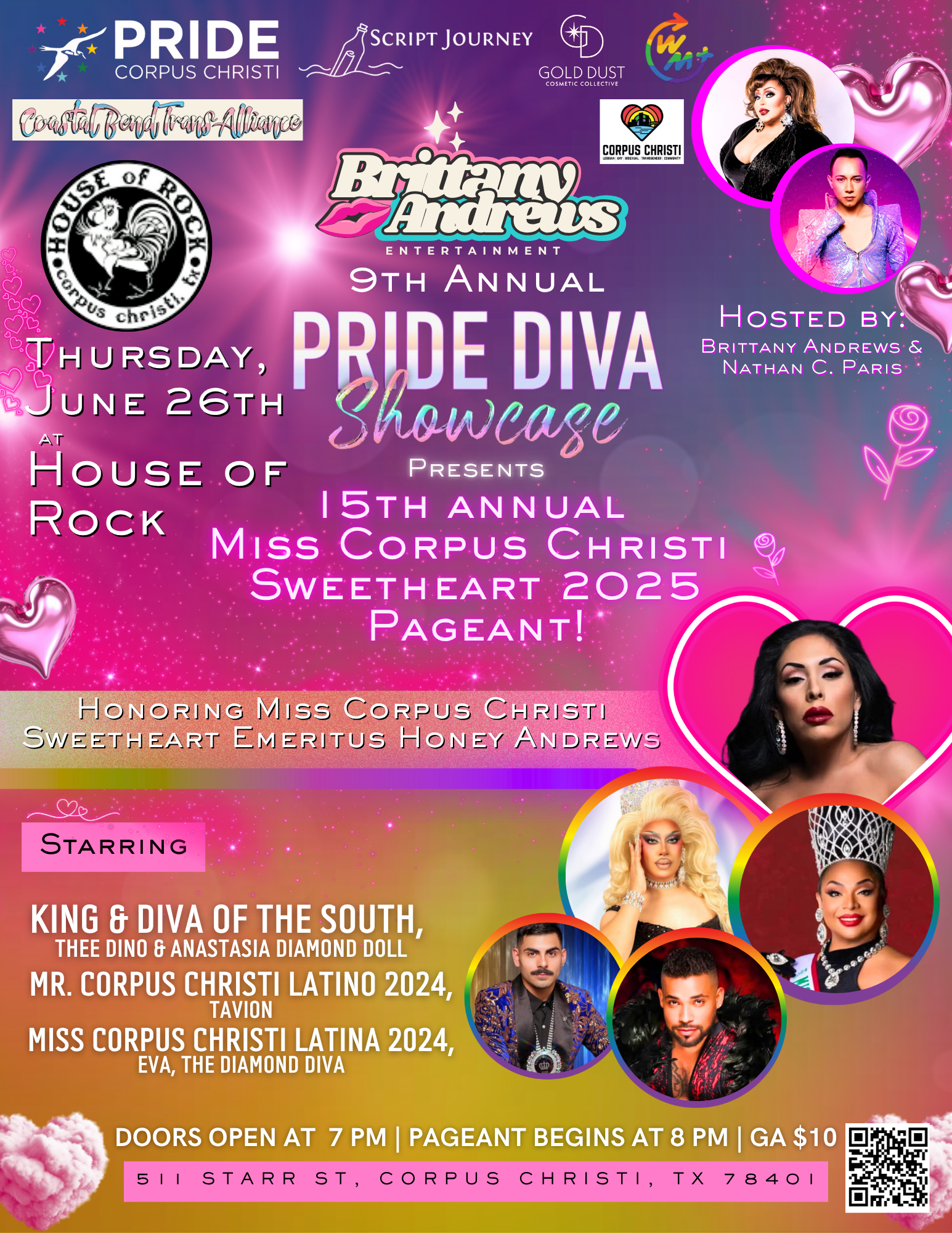 The 9th Annual Pride Diva Showcase and 15th Annual Miss Corpus Christi 2025 Sweetheart Pageant