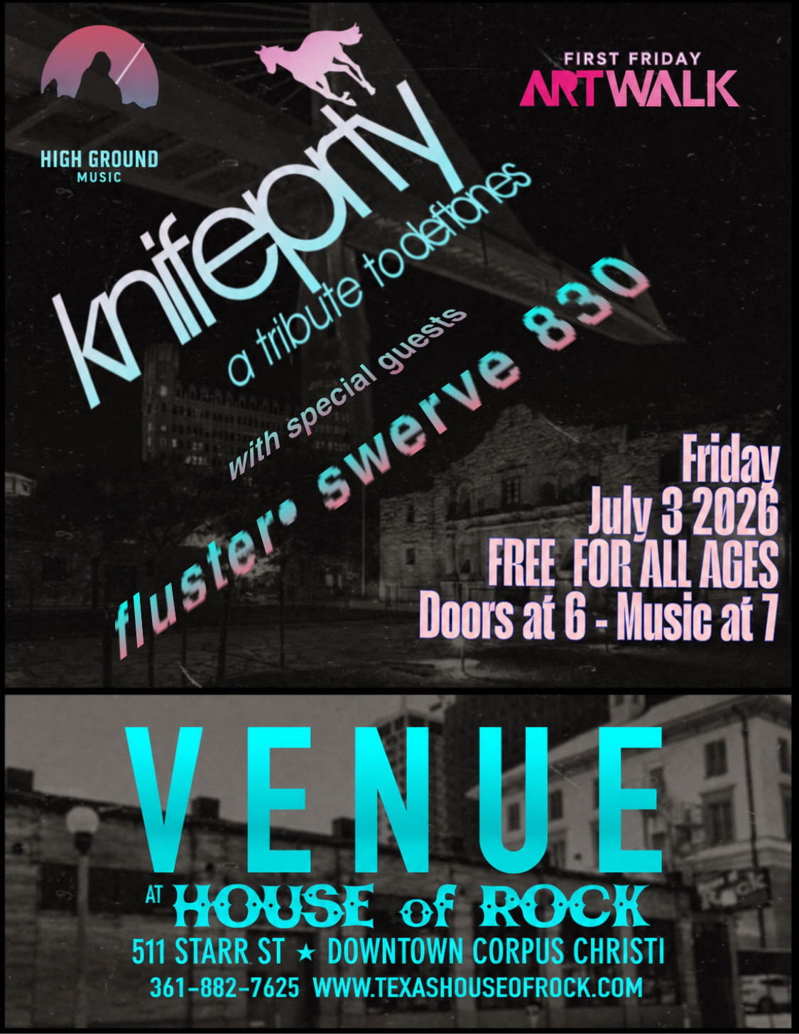 First Friday Artwalk featuring Knifeprty: A Tribute to Deftones
