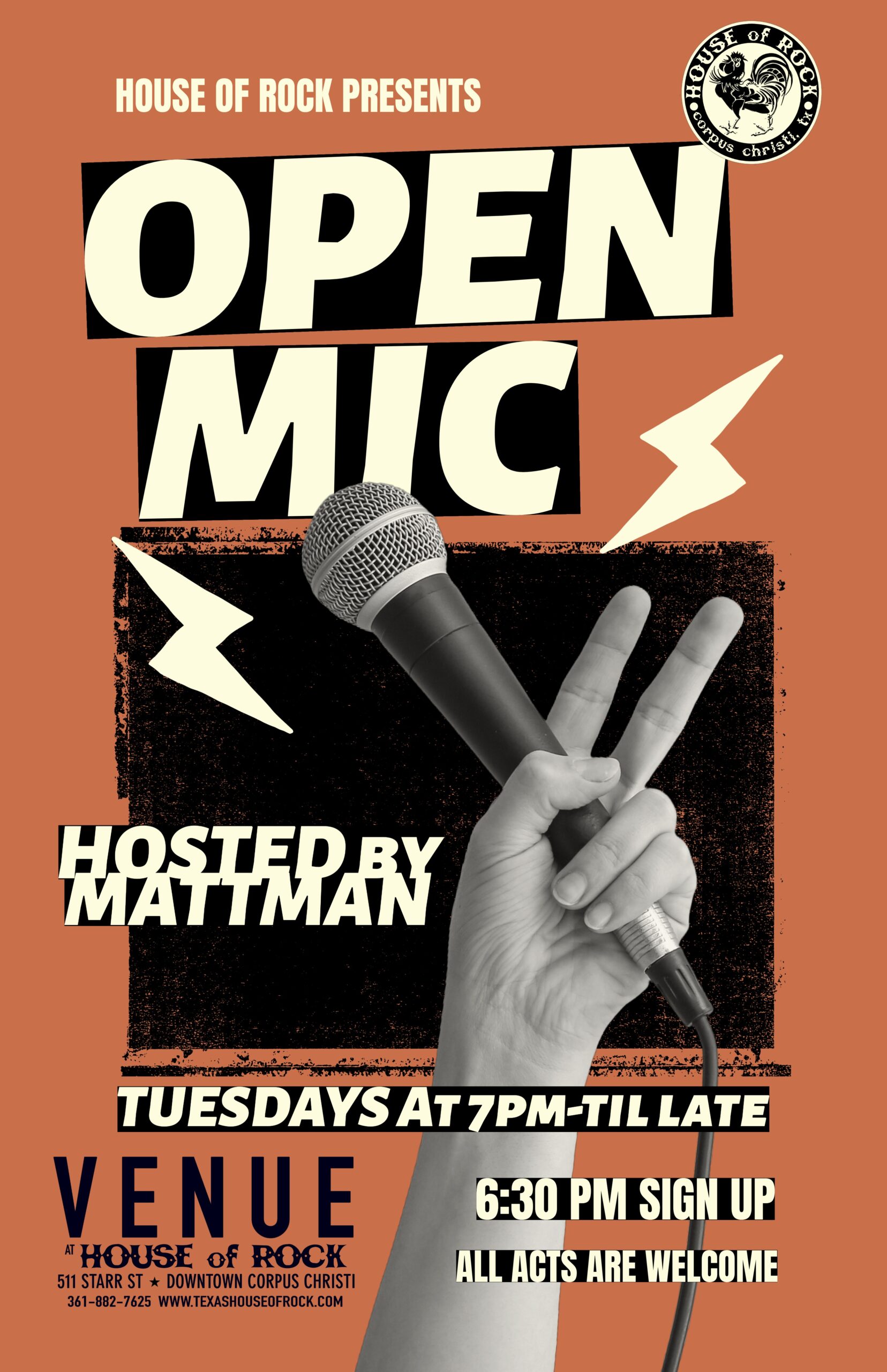 Open Mic Night hosted by Mattman!