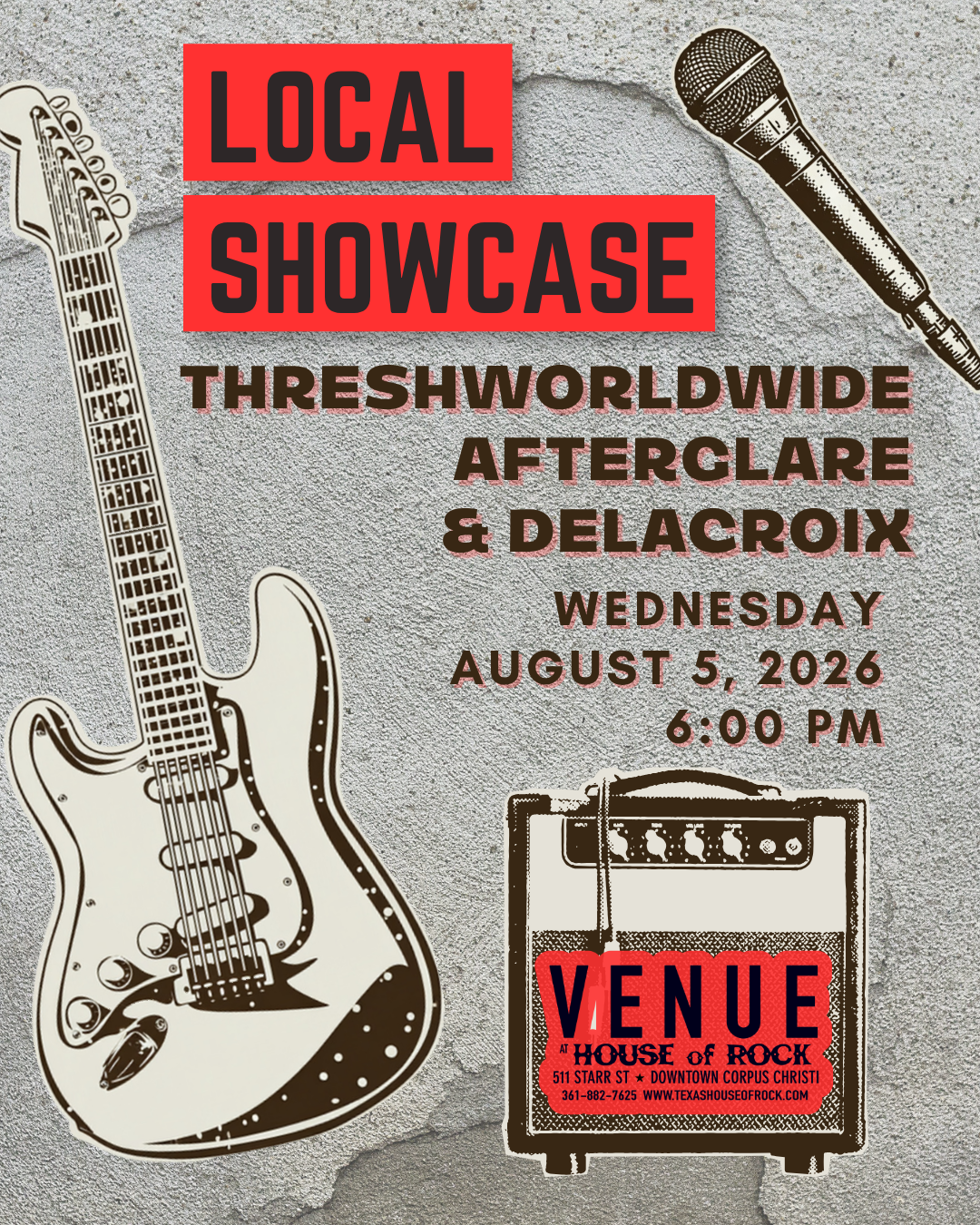 Local Showcase: Threshworldwide, AfterGlare, & Delacroix
