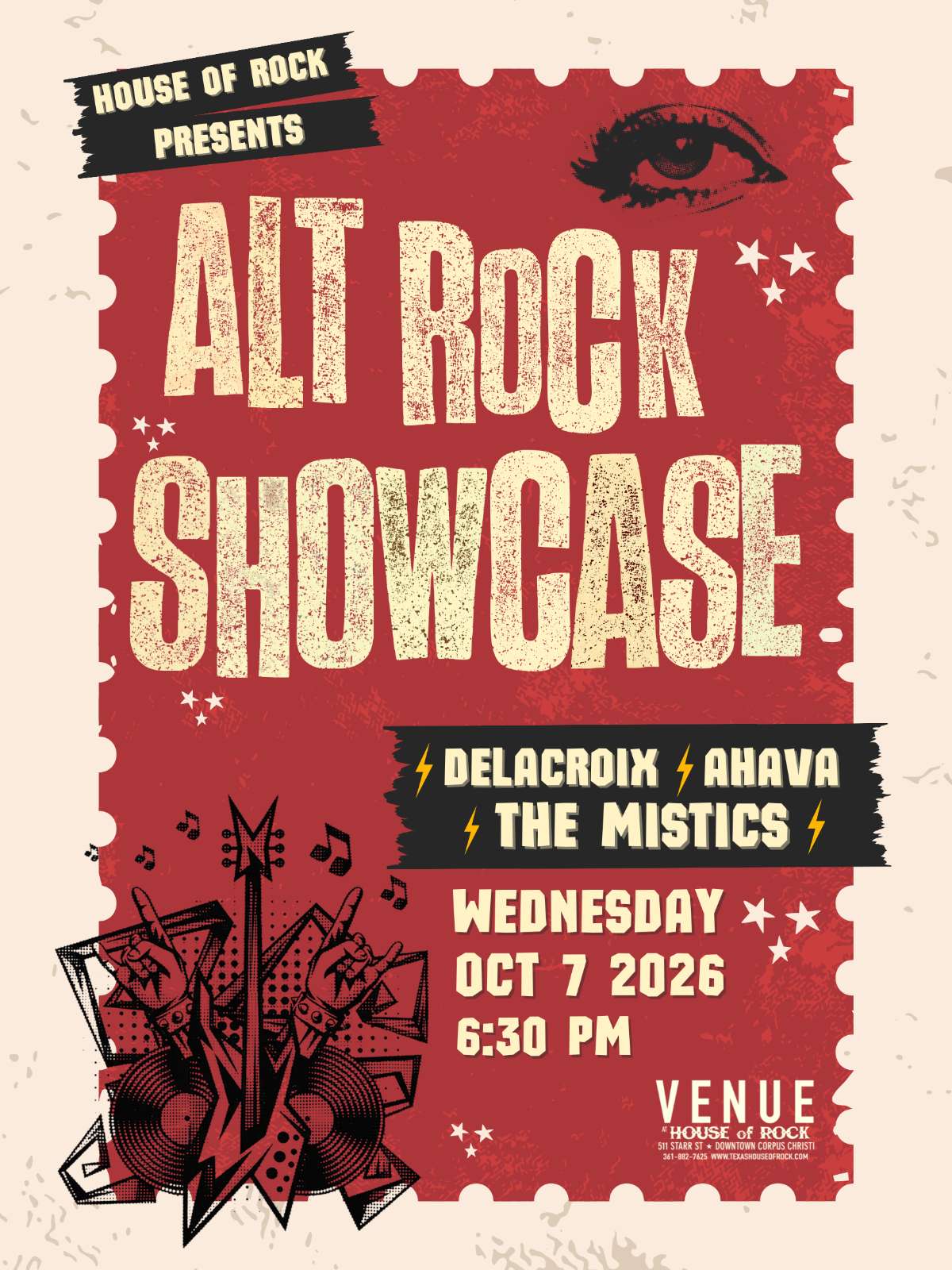 Alt-Rock Showcase feat. The Mistics, Ahava, & Delacroix