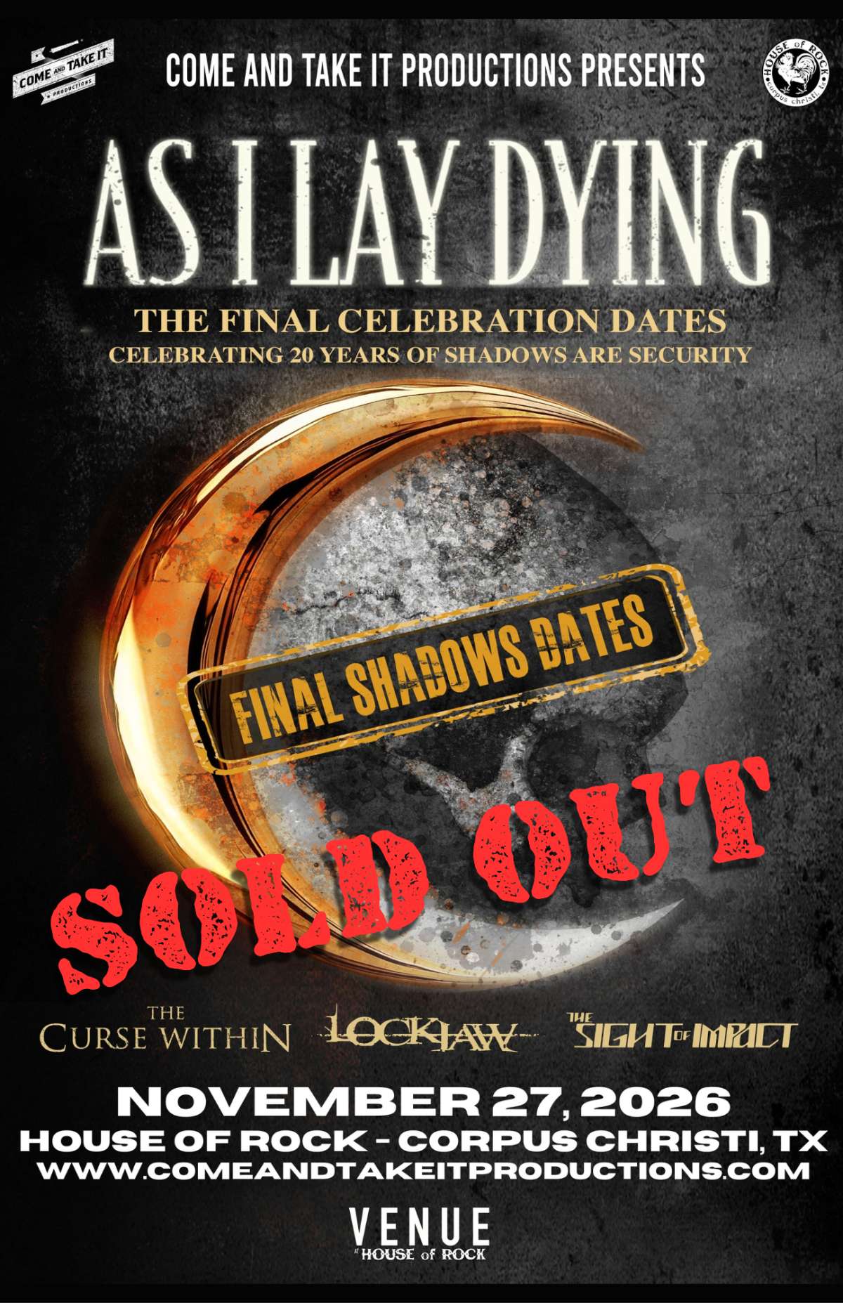 AS I LAY DYING: The Final Dates Celebrating 20 Years of ‘Shadows Are Security’
