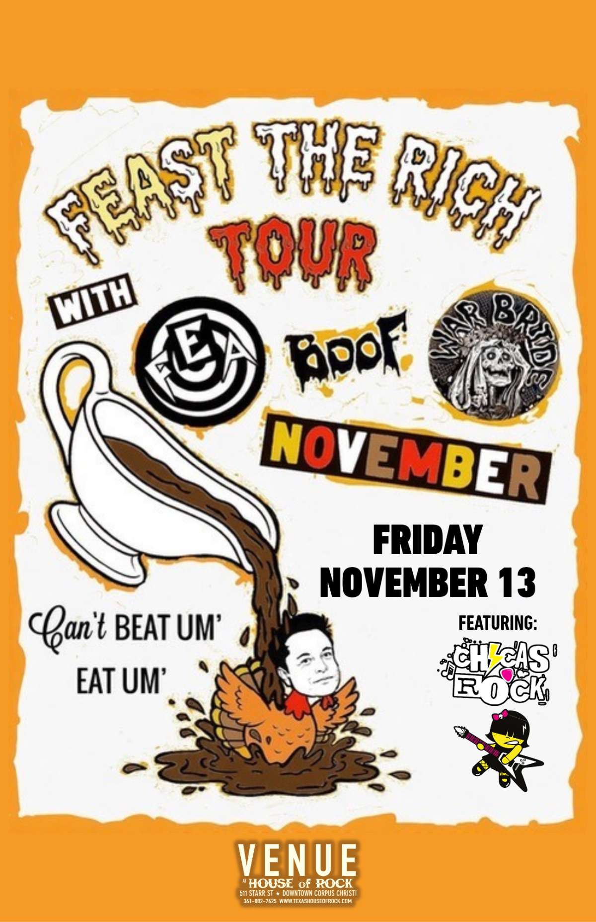 FEA, Boof, and War Bride with special guests Chicas Rock!